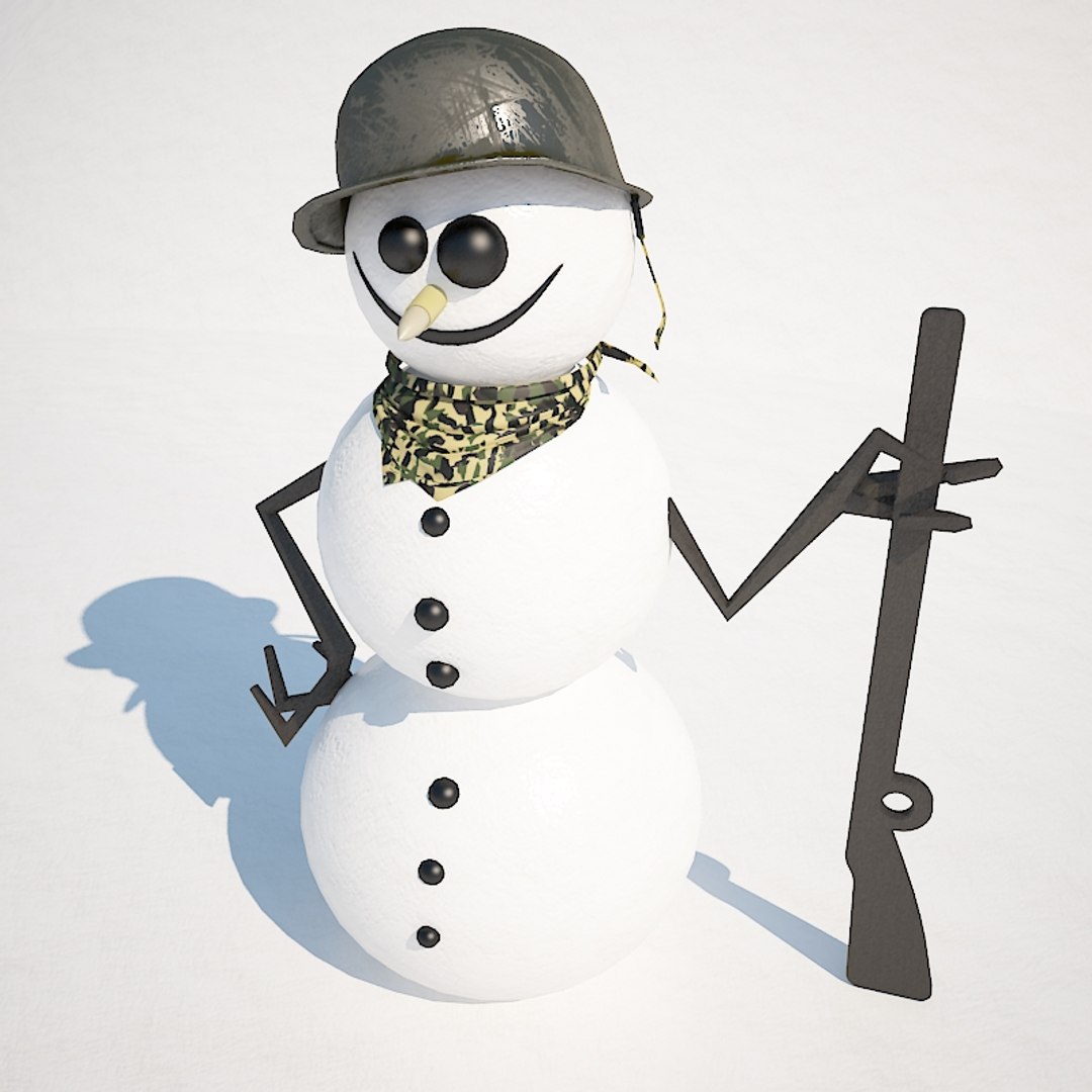 Soldier Snowman 3d Max