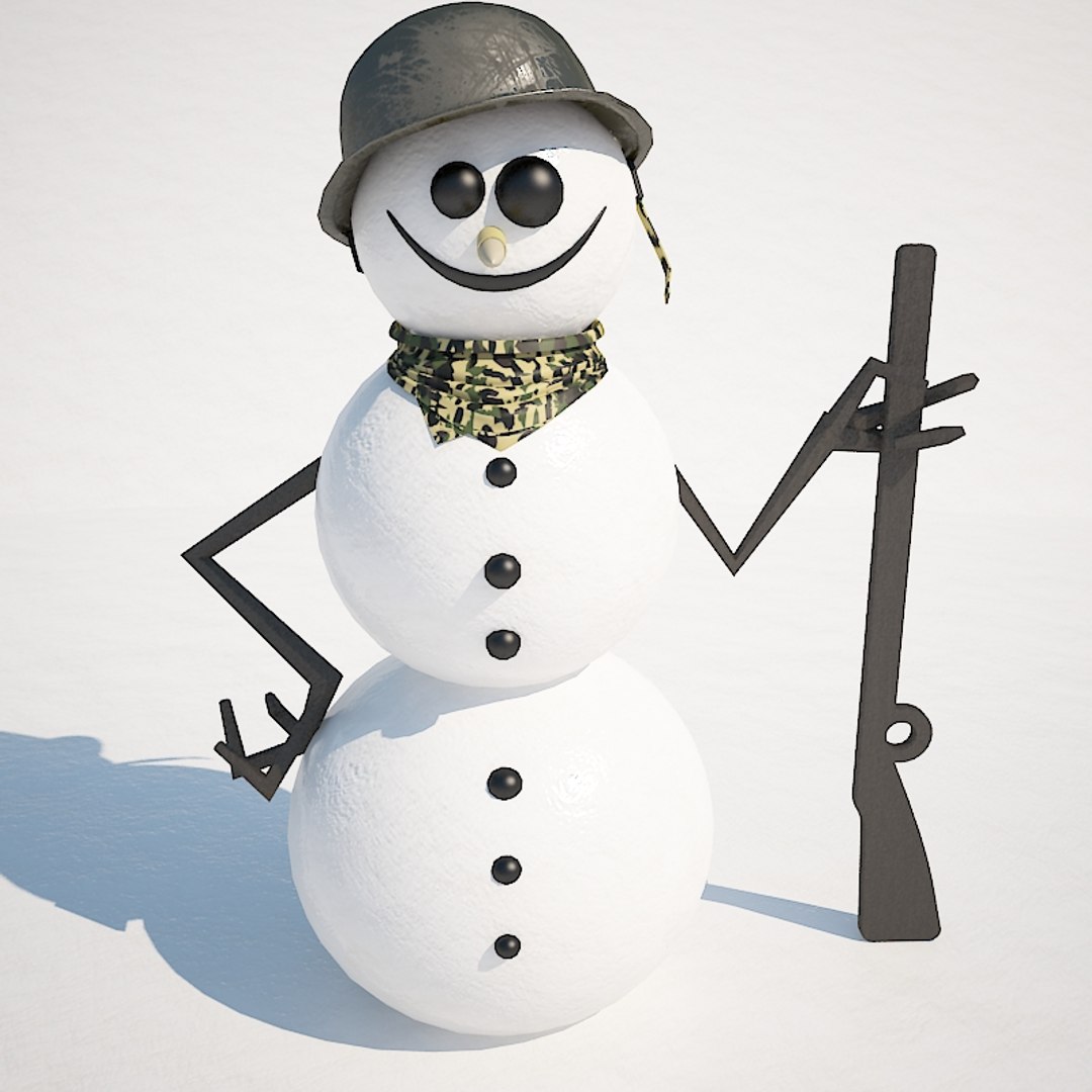 Soldier Snowman 3d Max