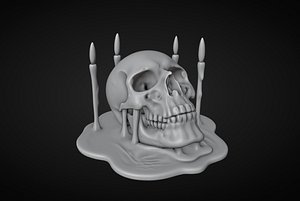 Skull and Candles Ritual 3D model