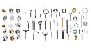 Large collection of fasteners