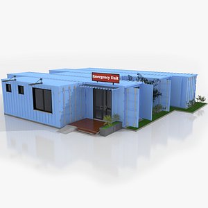 emergency unit shipping containers 3D model
