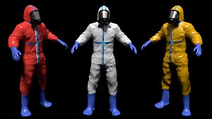 3D hazmat worker suit body