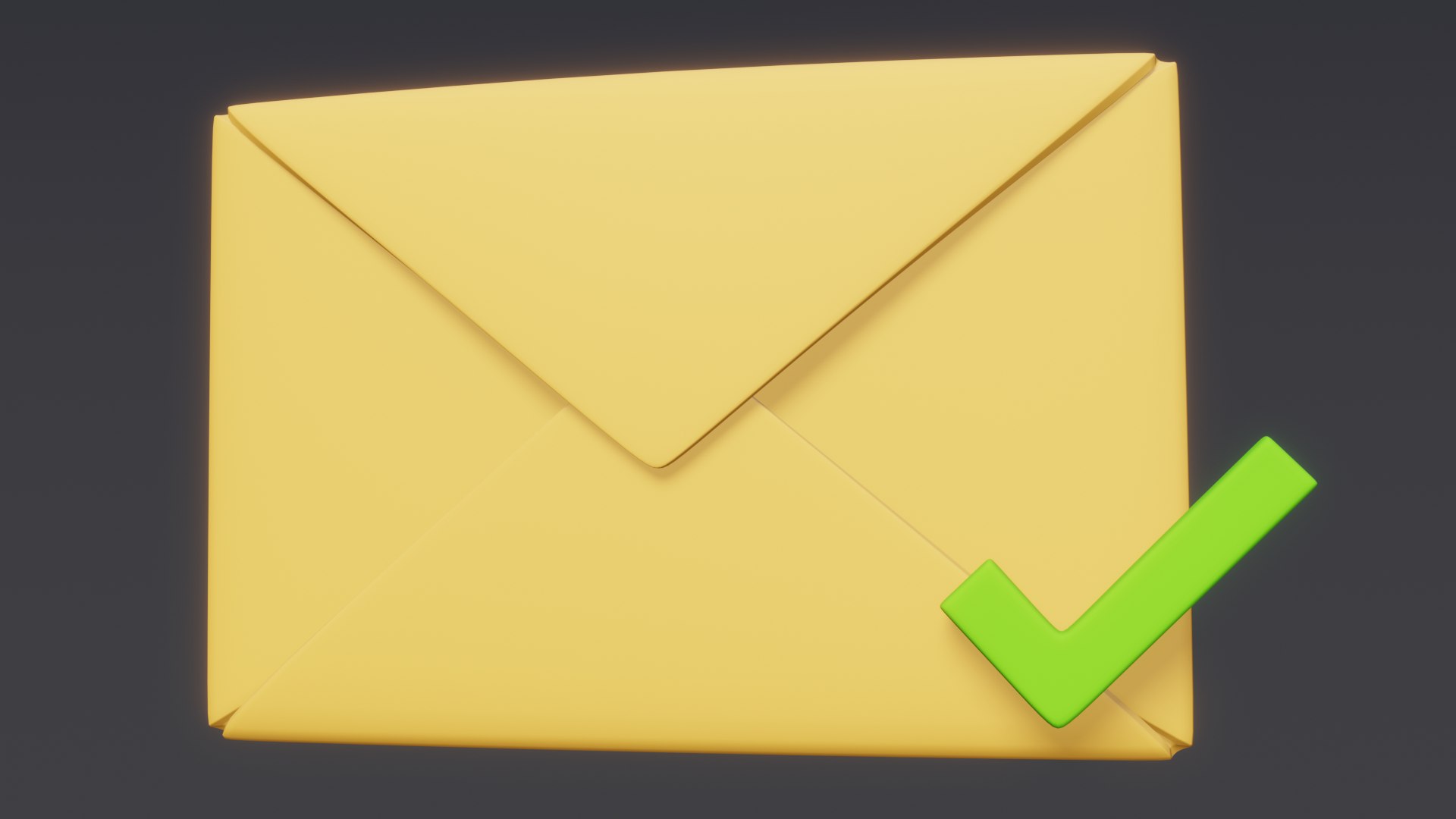 3D Checkmark Mark Envelope Model - TurboSquid 1685143