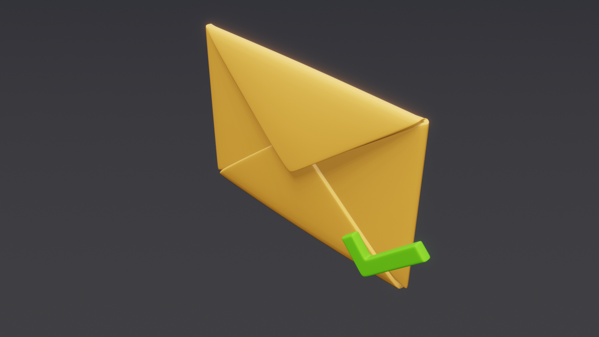 3D Checkmark Mark Envelope Model - TurboSquid 1685143