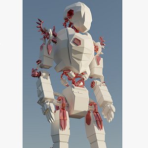 3D Robot for game dev RIGGED sci-fi