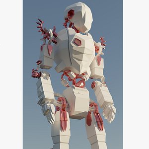 3D Robot for game dev RIGGED sci-fi