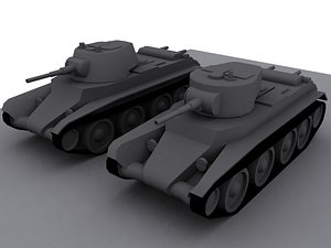 2 tanks bt-7s 3d model