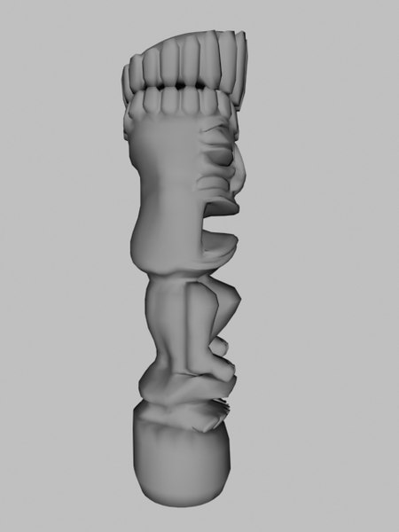 tiki god statue 3d model