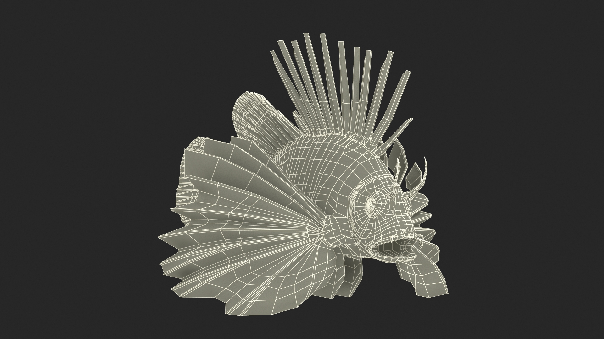 3D Lionfish Marine Creature Rigged For Maya - TurboSquid 2353125