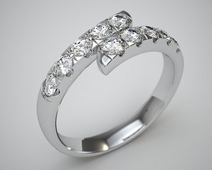 Pave Contrarier Ring 3D model