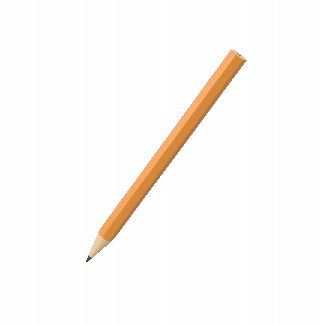 Pencil 3D model https://p.turbosquid.com/ts-thumb/l6/REJuny/Kz/p/png/1664213752/1920x1080/turn_fit_q99/3667e2665452df3eca05dbb85cb088a4f1e9d2f4/p-1.jpg