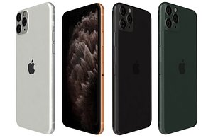 3D Apple iPhone 11 Pro All Colors Low Poly