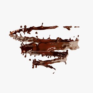 Chocolate Spiral Fluid 3D Model with 60 Ready-to-Use 4K PNG Renders 3D model