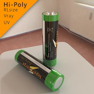 aa battery 3d model