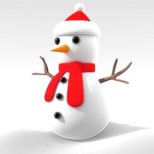 3d model snowman snow man