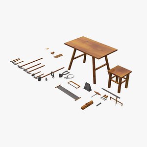 Roman Wood Stone Working Tools Collection STL 3D Print