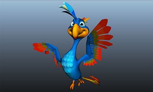 ready rigged cartoon bird ma