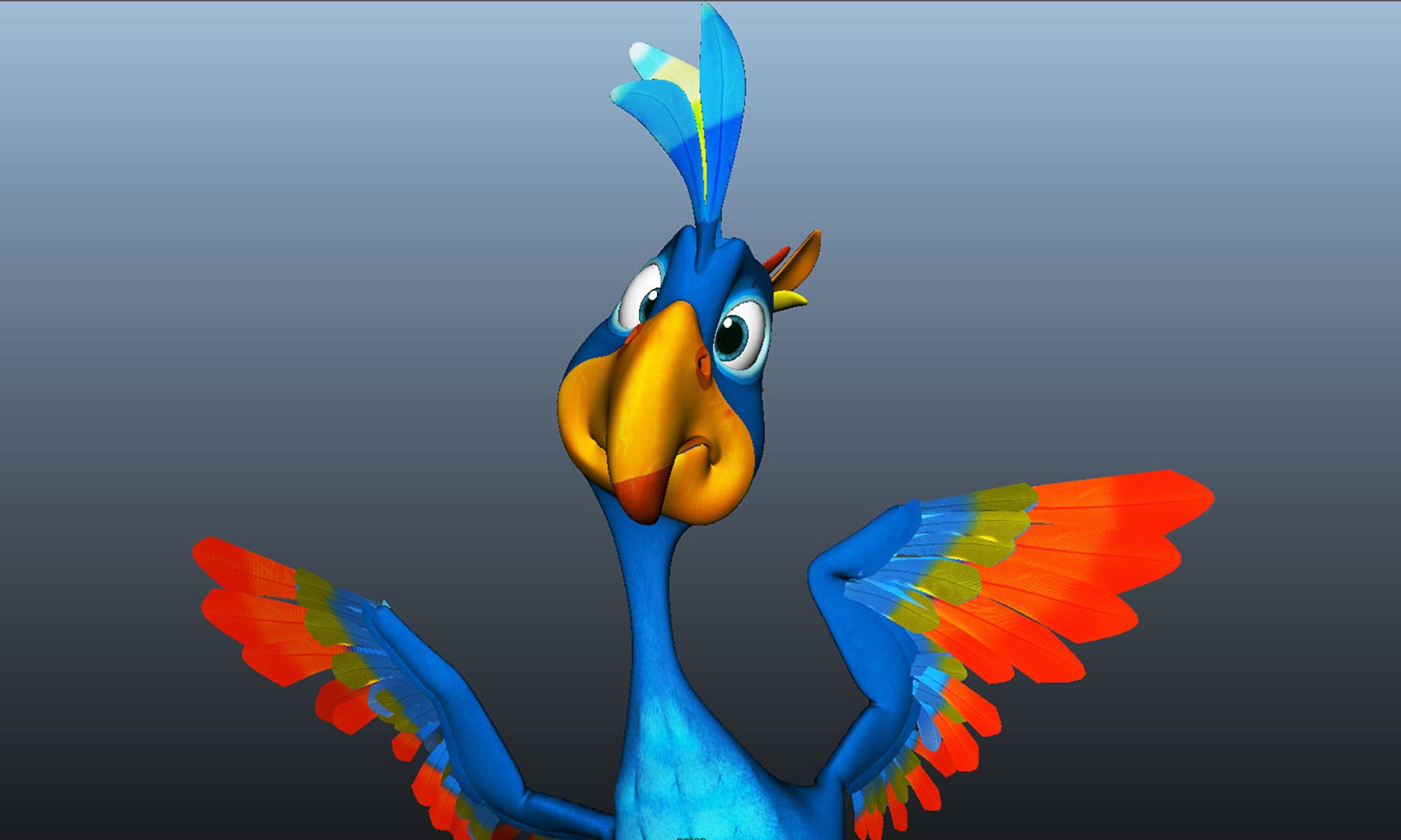 Ready Rigged Cartoon Bird Ma