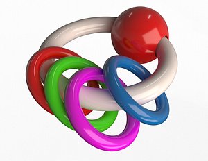3D Baby Rattle model