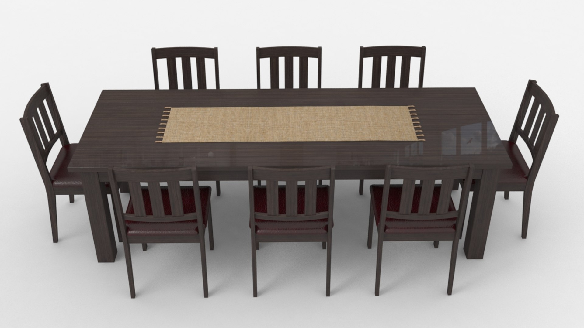 Dining Room Table Chairs Model Turbosquid 1171631 