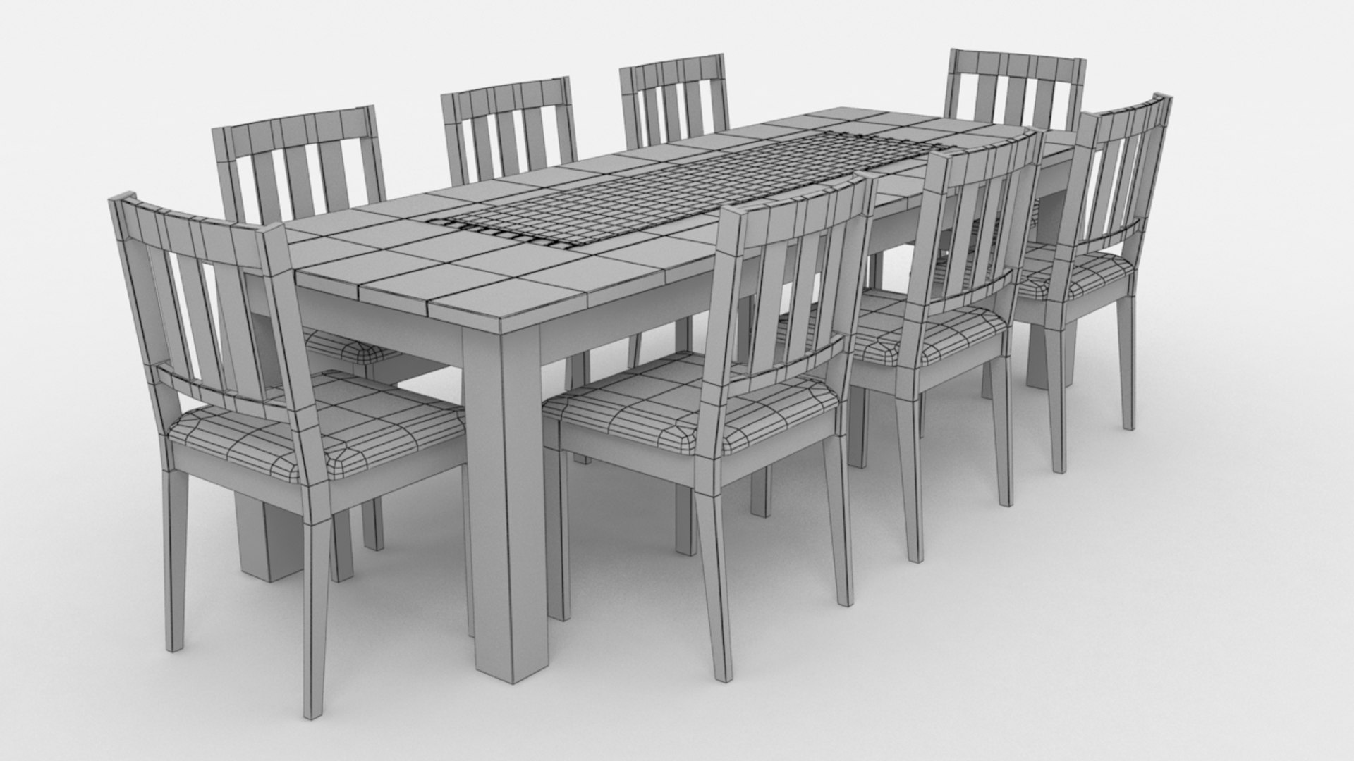 Dining Room Table Chairs Model Turbosquid 1171631 