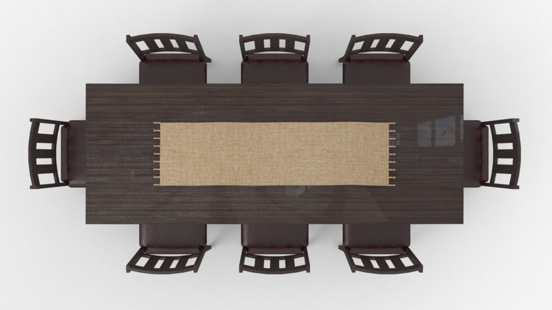 Dining room table chairs model - TurboSquid 1171631