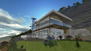 3d model of montain house