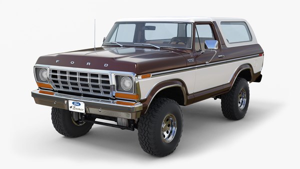 1978年フォードブロンコ（円形および正方形のヘッドライト付き）3D