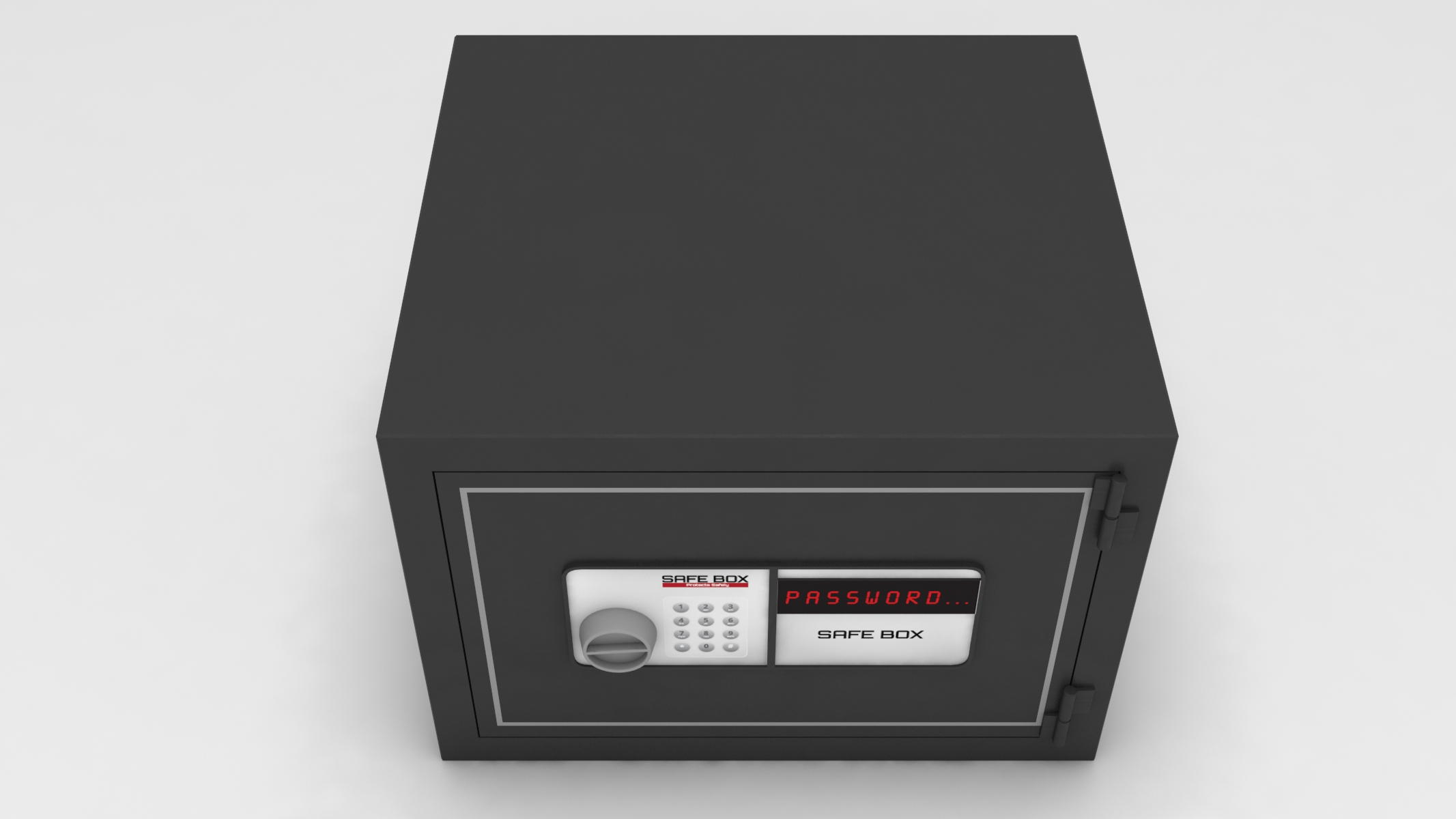 Modeled steel safe model - TurboSquid 1618453