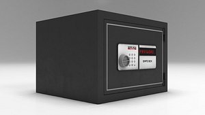 modeled steel safe model