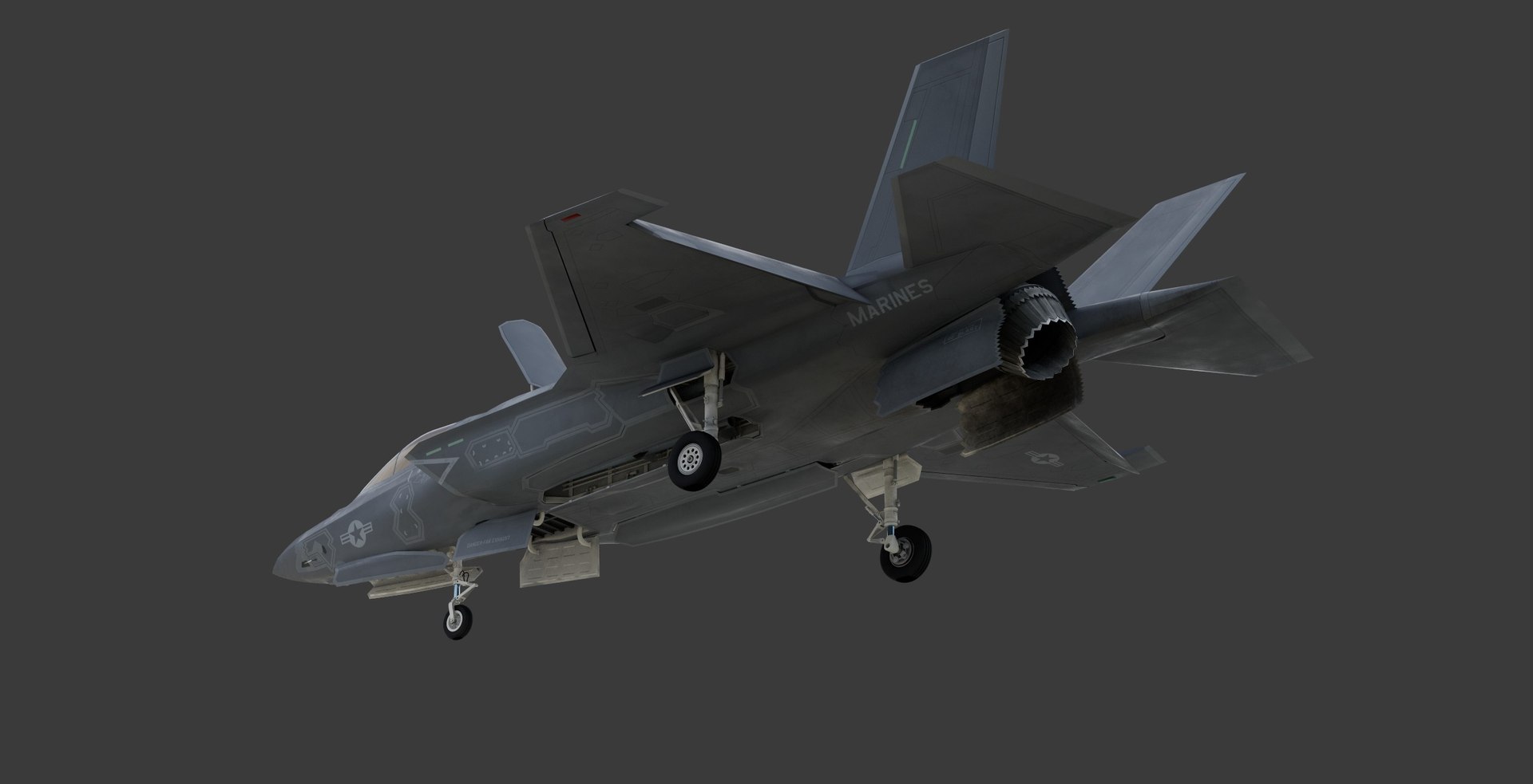 3D model Lockheed Martin F-35B Lightning II Marines STOVL https://p.turbosquid.com/ts-thumb/l7/1ETkb6/5W/f35b_09/jpeg/1760127556/1920x1080/fit_q87/caedb071a5a3a8957f8b7697488e53a0b807ee74/f35b_09.jpg