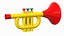 3D model kids toy trumpet horn