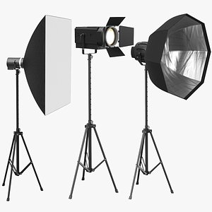 Three photography Lights