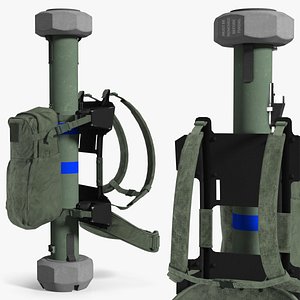 Spike MR-LR Missile Launcher Container Green Game Ready model