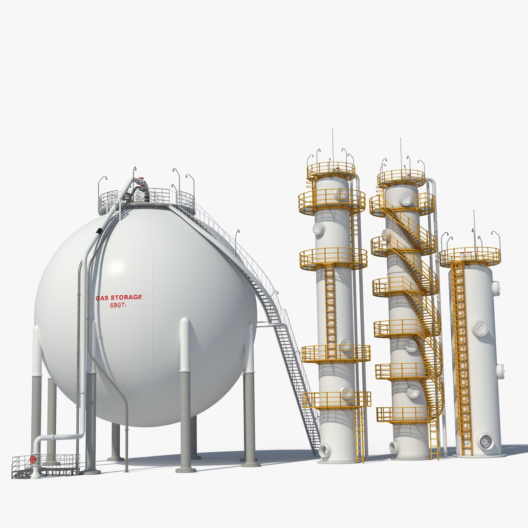 Oil Storage 3d Model