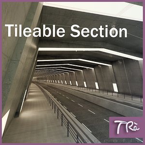 3d urban tunnel section model