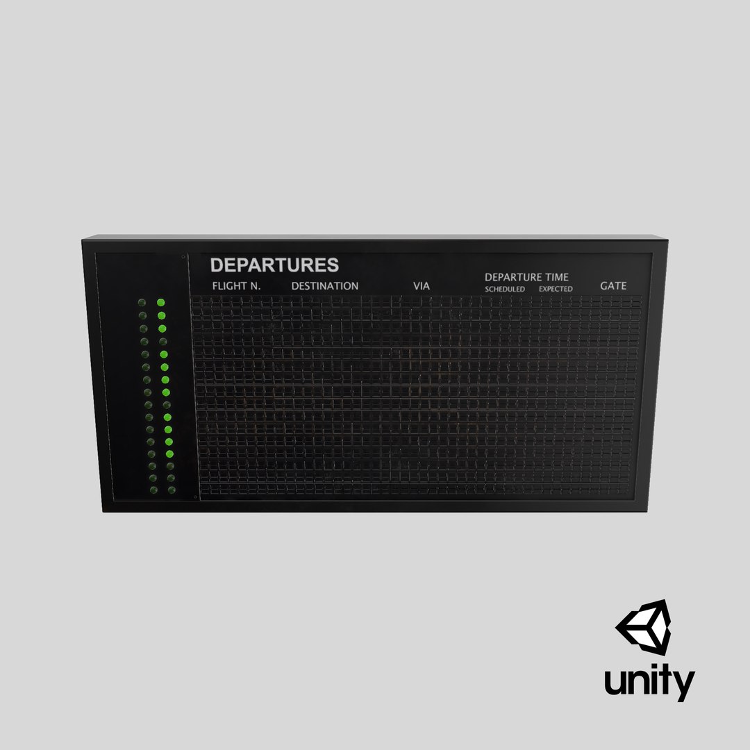 3D old flight information board https://p.turbosquid.com/ts-thumb/l7/IS0GLJ/5JsnlKGc/unity_capture/png/1500886330/1920x1080/fit_q87/fd8192181dc26240a9c322954f4cb99e3b0f2374/unity_capture.jpg