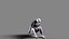 3d footballer edged model