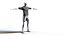 3d footballer edged model