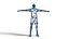 3d footballer edged model