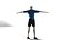 3d footballer edged model