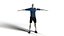 3d footballer edged model