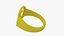 Sun Yellow Plastic Number 21 Ring