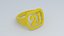 Sun Yellow Plastic Number 21 Ring