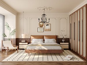 Cozy Bedroom Interior Scene 005 3D model