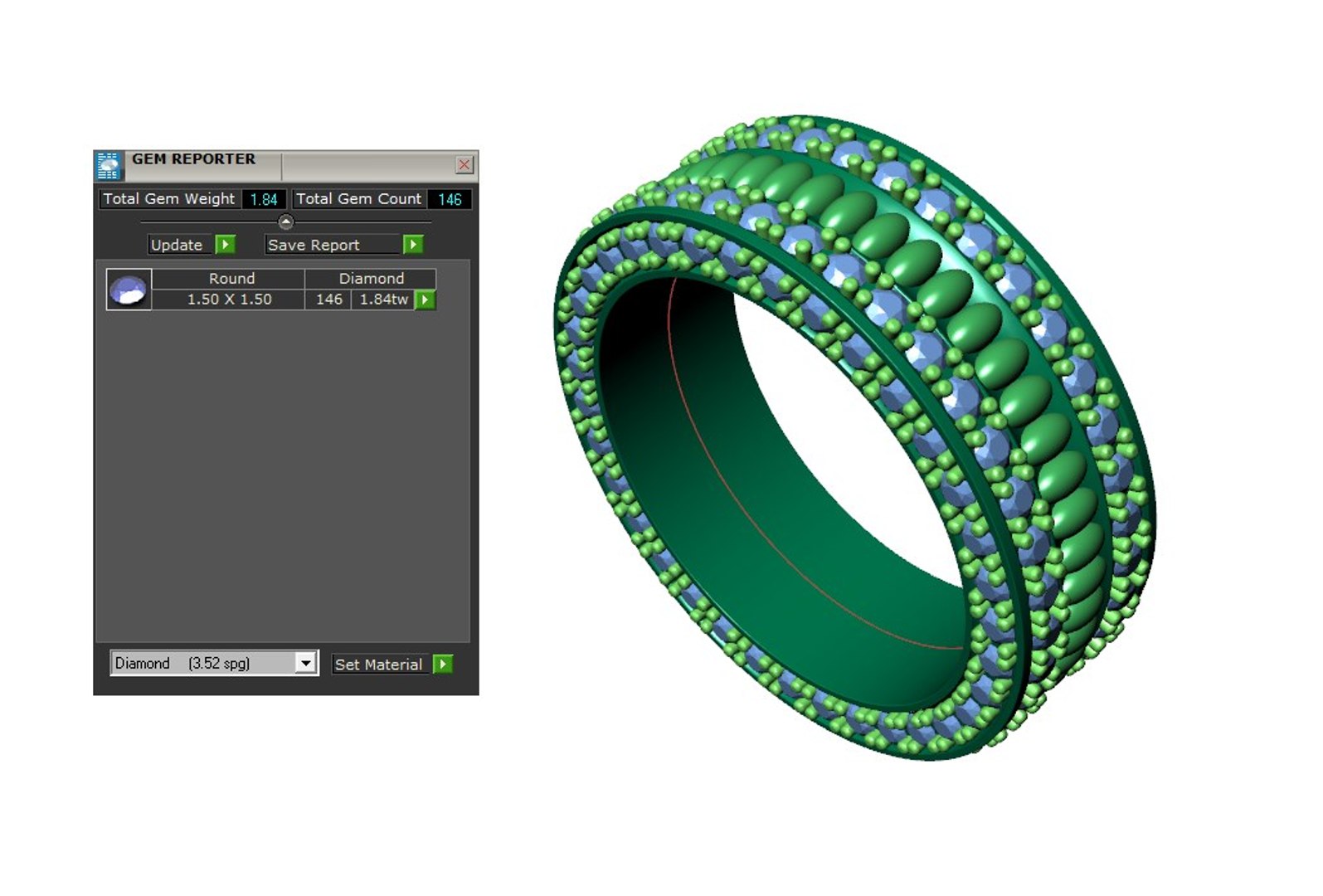 Wedding Set Ring Women Men Ring CAD Design-PSJM001V10 3D print model 3D ...