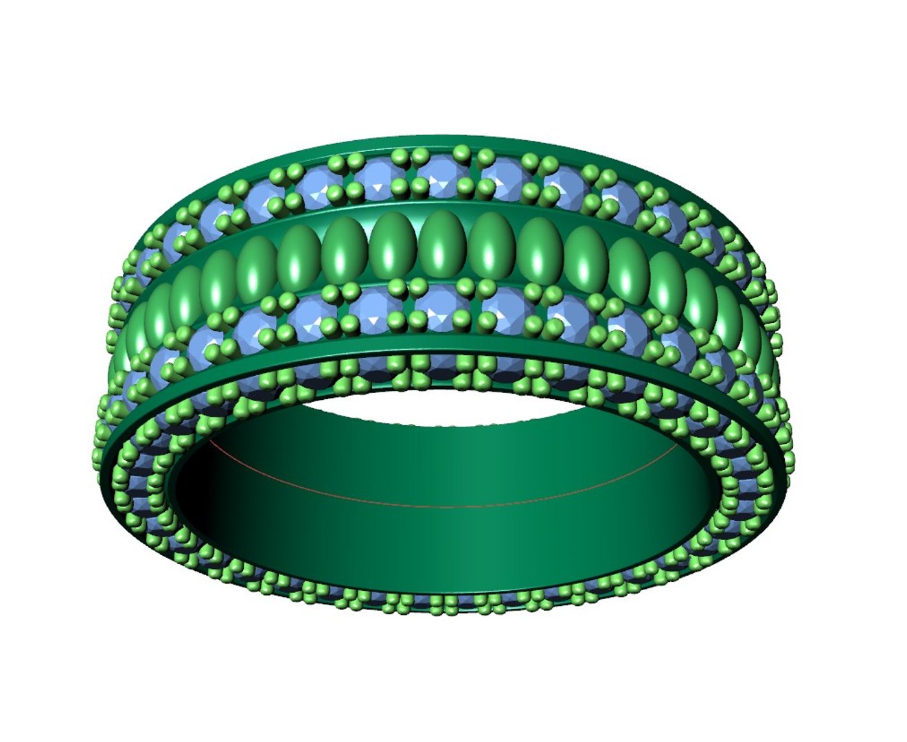 Wedding Set Ring Women Men Ring CAD Design-PSJM001V10 3D print model 3D ...