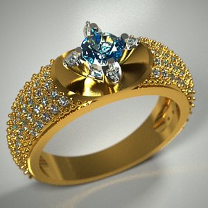 3d diamonds stone gold model