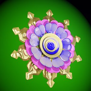3d Metal Flower STL file included 3D model