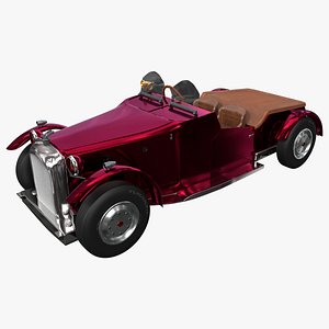 3D old antique car model